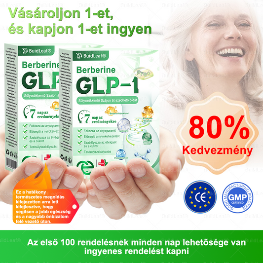 💚 Klinikai kutatásokkal igazolt | A BuildLeaf® Berberine GLP-1 Pro Súlycsökkentő Szájon át szedhető oldat segíthet a makacs súlytöbblet, anyagcsere- és energiaproblémák kezelésében, támogatva a jobb közérzetet és vitalitást